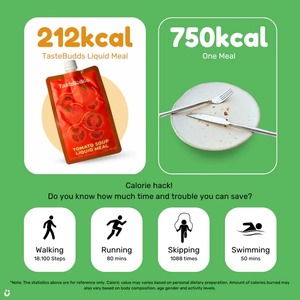 TASTEBUDDS Paquete Conveniente de 5 Unidades de Sopa Líquida Instantánea de 15 Segundos con Proteína de Guisantes, Aceite MCT y Batido de Tomate en Polvo, Reemplazo de Comida - Product Image 2