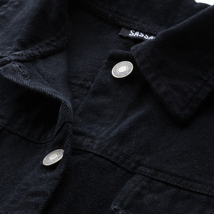 Veste en jean décontractée à manches longues pour femmes respirante chaude élégante coton personnalisé rempli dernière conception OEM teinte unie - Product Image 5