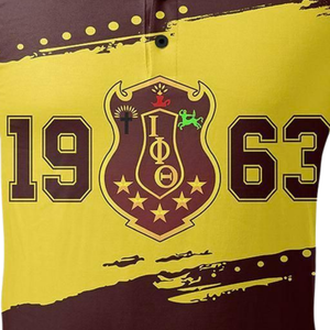 Camiseta Polo Iota Phi Theta 1963 para Hombre, Liga Ivy, Fraternidad Griega, Algodón Premium Bordado - Product Image 4