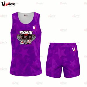 Conjunto de ropa deportiva de verano transpirable directo de fábrica, chándal de pista y campo con logotipo personalizado, traje de uniformes transpirables - Product Image 3