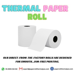 מפעל ישיר מודפס מותאם אישית 80 x80 מ "מ נייר תרמית jumbo לגלגל מכונות חיוב מחיר נמוך - Product Image 2