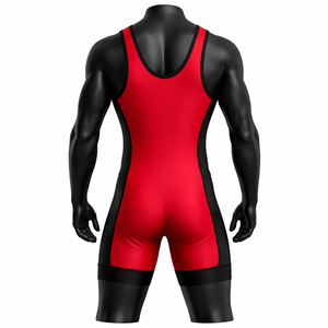 Combinaison de lutte personnalisée de couleur unie, combinaison de compression, séchage rapide, respirante, extensible, OEM, étiquette privée, vente en gros - Product Image 2