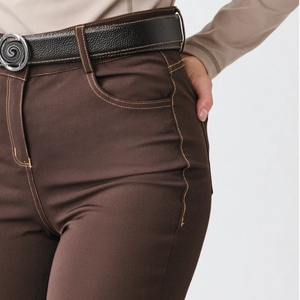 Impresionantes pantalones ecuestres para mujer Asiento completo Durable Estirable Elegante ajuste personalizado a granel Venta al por mayor Pantalones de montar a caballo - Product Image 3