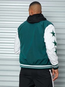 Veste coupe-vent légère pour homme grande taille, veste bomber décontractée de créateur, veste varsity, vêtement d'extérieur uni - Product Image 2
