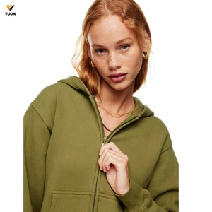 เสื้อฮู้ดพิมพ์ลายพัฟผ้าฝ้ายใส่ได้ทั้งชายและหญิงมีซิปสีดำมีฮู้ดแบบสตรีท - Product Image 5