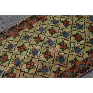 Tapis turc vintage 3,5x6,4 pieds, tapis marocain brun - Product Image 4