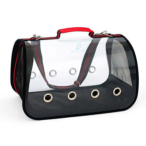 กระเป๋าเป้สะพายหลังสำหรับสัตว์เลี้ยงขนาดกลาง-ใหญ่ แฟชั่น พกพาสะดวก ทำจากโพลีเอสเตอร์ตาข่าย ระบายอากาศได้ดี โปร่งใส เหมาะสำหรับแมวและสุนัข - Product Image 4