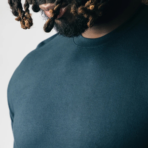 เสื้อยืดผู้ชายผ้าคอตตอน100% สำหรับพิมพ์ลายสะโพกโลโก้แบรนด์ทรงหลวมขนาดใหญ่ออกแบบได้ตามต้องการโลโก้3D - Product Image 3