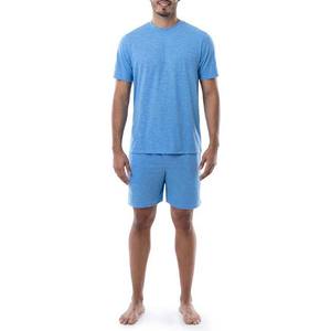 ชุดเซ็ตเสื้อยืดและกางเกงขาสั้นลำลองผ้าฝ้ายสำหรับผู้ชาย ดีไซน์ใหม่ ชุดลำลองสองชิ้น - Product Image 1