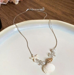 Collier de coquillages du Vietnam, fait à la main, bijoux en coquillages naturels pour la mode estivale - Product Image 4