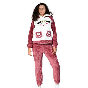 Ensemble 2 pièces en micro polaire pour femme, haut et bas de sport à capuche, tailles S/M-L/XL, 4 couleurs, vêtements RND, saison d'automne, MOQ 3 pièces, 0,0g - Product Image 6