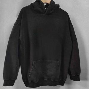 Unisex 450g Heavyweight Pullover <b>Hoodies</b> Regular Fit Eco-Friendly Breathable Front Pocket Unisex <b>Black</b> Oversized <b>Hoodies</b>. - Product Image 2