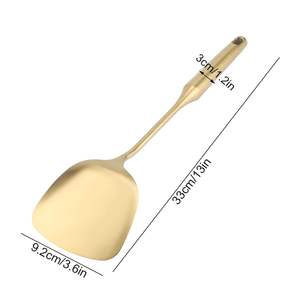 Ensemble de louches de service en laiton traditionnel Ensemble de louches culinaires en laiton pur Ensemble de 5 louches artisanales en laiton - Product Image 3
