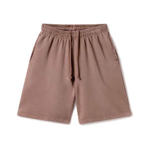 <b>Men's</b> High Quality Heavyweight Fleece <b>Sweat</b> <b>Shorts</b> Custom Logo French Terry Mesh Design Solid Pattern High Street Style Mid-Rise - Product Image 1