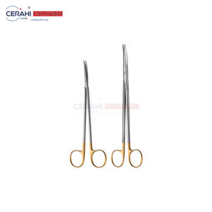 Tijeras de disección Metzenbaum Lahey recubiertas de CVD, tijeras de goma Kelly de 13cm, instrumentos quirúrgicos de cirugía Dental Oral - Product Image 4