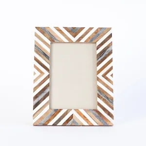 Hand Crafted Vintage <b>Antique</b> Bone Inlay Photo Frame for Weddings Anniversaries Decorative Wall Hanging Interior Table Display - Product Image 2