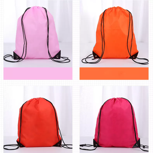 2026 Venta caliente mochila impermeable duradera bolsa con cordón de poliéster con bolsillo con cremallera - Product Image 2