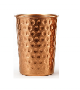 Tasses à boire en cuivre artisanal Divris avec finition martelée, design moderne, écologiques pour la maison et les voyages - Product Image 3