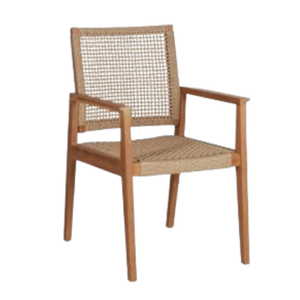 Jardín Patio Muebles de exterior Sillones de jardín con respaldo y asiento de ratán y marco de madera La mejor calidad - Product Image 5