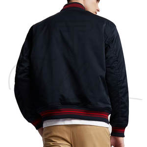 Veste bomber pour homme, nouvelle conception, vente chaude, haute qualité, printemps, fine, logo sur le devant, personnalisable - Product Image 3