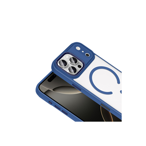 Luxury Chrome Finish Wireless Charging Cover for MagSafe Compatible Silicone Case for iPhone 17 Pro Max Soft Silicon - Product Image 4