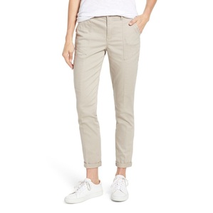 Pantalon chino en velours côtelé mélangé coton élégant pour femme, léger, à devant plat, coupe droite ajustée, pour le bureau, l'été, exporté du Bangladesh - Product Image 4