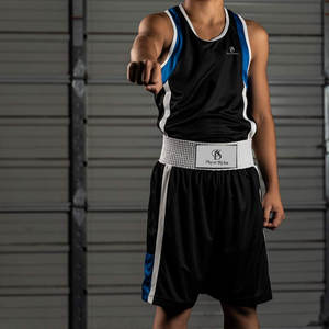 Fabricación de Pakistán, uniforme de boxeo duradero de talla grande, ropa de artes marciales de varios tamaños Disponible en estilos de Jugador - Product Image 5