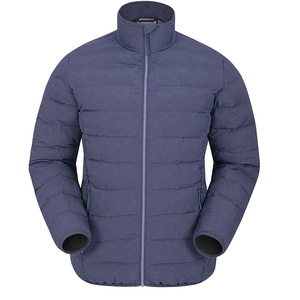 Stylish Vintage Leather Denim Lightweight Hooded Puffer <b>Jacket</b> for <b>Men</b> Winter <b>Travel</b> with Customizable Logo - Product Image 1