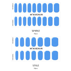 Claire Cosy Sky InstaWrap-Autocollants pour ongles en gel sans lampe, peler et coller, look de salon instantané (32 pièces) - Product Image 3