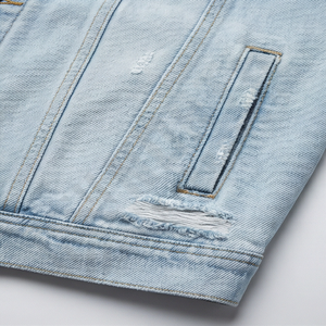 Chaqueta Vaquera Personalizada para Hombre, Estilo Urbano, con Botones, Fabricante de Abrigos Vaqueros, Prenda Exterior Moderna y Duradera - Product Image 5