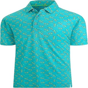 High Quality Men's Golf Short Sleeve for Polo Shirt 100% Cotton Moisture Wicking Anti-Wrinkle Performance 3D Printed Design - Product Image 4