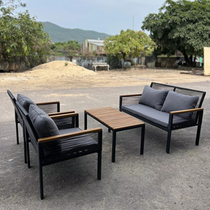 ชุดสวนหวายโลหะแบบโมเดิร์นหรูหราเฟอร์นิเจอร์โซฟากลางแจ้ง - Product Image 1