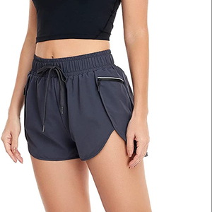 96% Nylon 4% Spandex True Fit pantalones cortos de cintura alta para mujer bolsillo oculto y forro transpirable diseño cómodo y elegante - Product Image 1