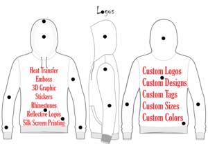 Pull 100% coton pour hommes et femmes, sweat-shirt avec logo personnalisé brodé de haute qualité, bon marché, vente en gros - Product Image 2