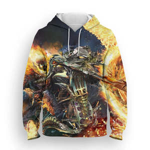 Sweat à capuche pour homme avec imprimé intégral de crâne de motard en 3D, pull en polaire chaud, streetwear décontracté - Product Image 6