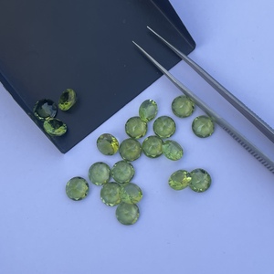 6mm 8mm 10mm péridot vert naturel rond brillant coupe pierre précieuse en vrac meilleur prix de gros Semi précieux pour la fabrication de bijoux 2025 - Product Image 2