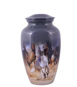 Urne de crémation en aluminium pour cendres humaines adulte-Urne funéraire artisanale pour cendres (grise 200 pouces cubes) - Product Image 2