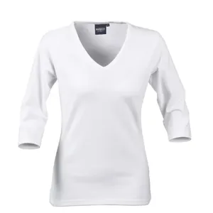 T-shirt da donna con scollo a V personalizzabile per merchandising - Product Image 1