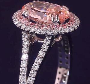 แหวนหมั้นเพชรรูปวงรีแบบคลาสสิกสำหรับผู้หญิงสัญญาเครื่องประดับสำหรับงานแต่งงาน9K 10K 14K 18K สีขาวทอง - Product Image 4