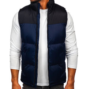 Gilet matelassé imperméable en toile décontracté pour homme, taille personnalisée, sans manches, printemps - Product Image 1