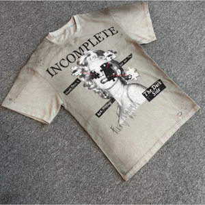 T-shirt oversize tendance 2026, streetwear, imprimé graphique, t-shirt pour homme, impression DTG, délavage acide, épaules tombantes, pour homme - Product Image 2