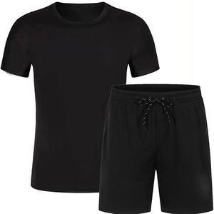 Conjunto de pantalones cortos deportivos para hombre, camiseta informal de algodón, Verano - Product Image 3