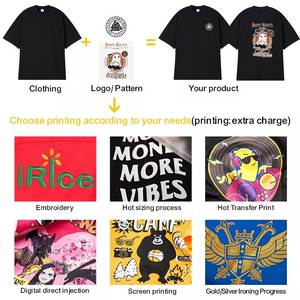 T-Shirts Unisexe Surdimensionnés à Motifs Lavage Acide Style <span class=keywords><strong>Vintage</strong></span> Ample Manches Courtes Impression Puff Personnalisée pour Hommes en Gros - Product Image 5