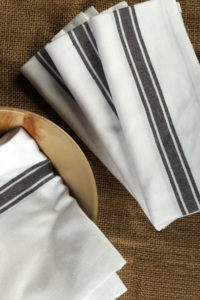 Set of 12 100% Cotton <b>Kitchen</b> Cleaning <b>Cloths</b> with Woven Square Stripe Pattern Home Use <b>Kitchen</b> Towels - Product Image 6