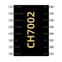 Puce vocale de haute qualité avec contrôle par bouton programmable, 16 broches, 3 ports IO, CH7002