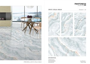 Carreaux de céramique indiens 600x1200 de grande taille effet marbre comme pierre Design brun poli carreau de porcelaine émaillée - Product Image 3