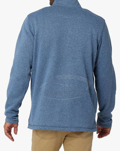 Sweat-shirt sur mesure 1/4 demi fermeture éclair sur le devant pour hommes hiver personnalisé hommes demi fermeture éclair sur le col ras du cou - Product Image 4