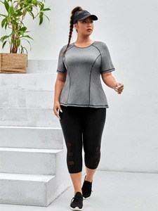 Nueva camiseta de entrenamiento para mujer, camiseta de manga corta de gimnasio para mujer, Camiseta deportiva de gimnasio de alta calidad 2025 - Product Image 4