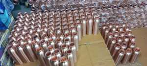 Botella de Agua de Cobre, Botella de Metal Reutilizable Tradicional - Product Image 3