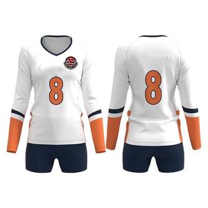 ชุดกีฬาผ้าโพลีเอสเตอร์แห้งเร็วเครื่องแบบวอลเลย์บอลแขนเต็มปรับแต่งได้ - Product Image 4